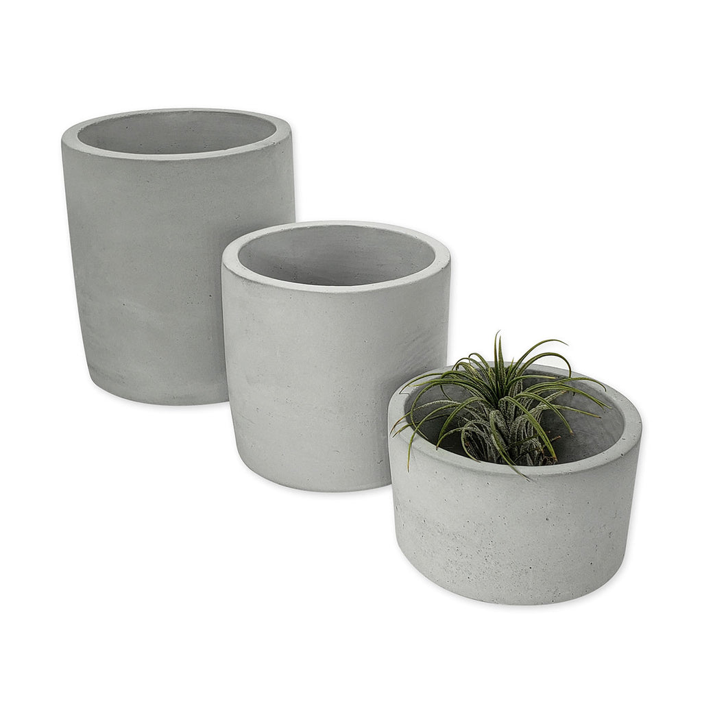 Gray Cement Planters, Small Medium Large - O Yeah Gifts!