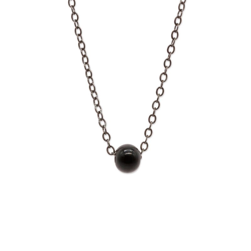 Gunmetal Bead Necklace | O Yeah Gifts!
