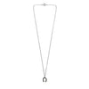 Silver Horseshoe Necklace with good luck charm pendant