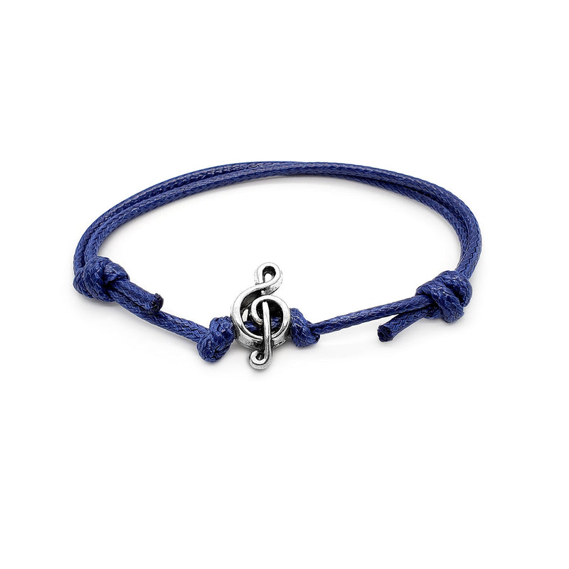 O Yeah Gifts Blue Music Charm Bracelet – Adjustable blue cord bracelet with a musical note charm, perfect for adding a touch of melody and playful style to any outfit.