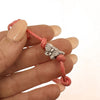 O Yeah Gifts Butterfly Charm Bracelet – Close-up of pink cord bracelet featuring a silver butterfly charm, ideal for nature lovers and free spirits.