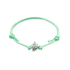 O Yeah Gifts Leaf Bracelet – Silver leaf charm on adjustable green cord, perfect for adding nature-inspired style and earthy vibes to any look.