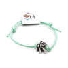 O Yeah Gifts Palm Tree Charm Bracelet – Mint-colored cord bracelet with a silver palm tree charm, perfect for adding tropical vibes to your look.