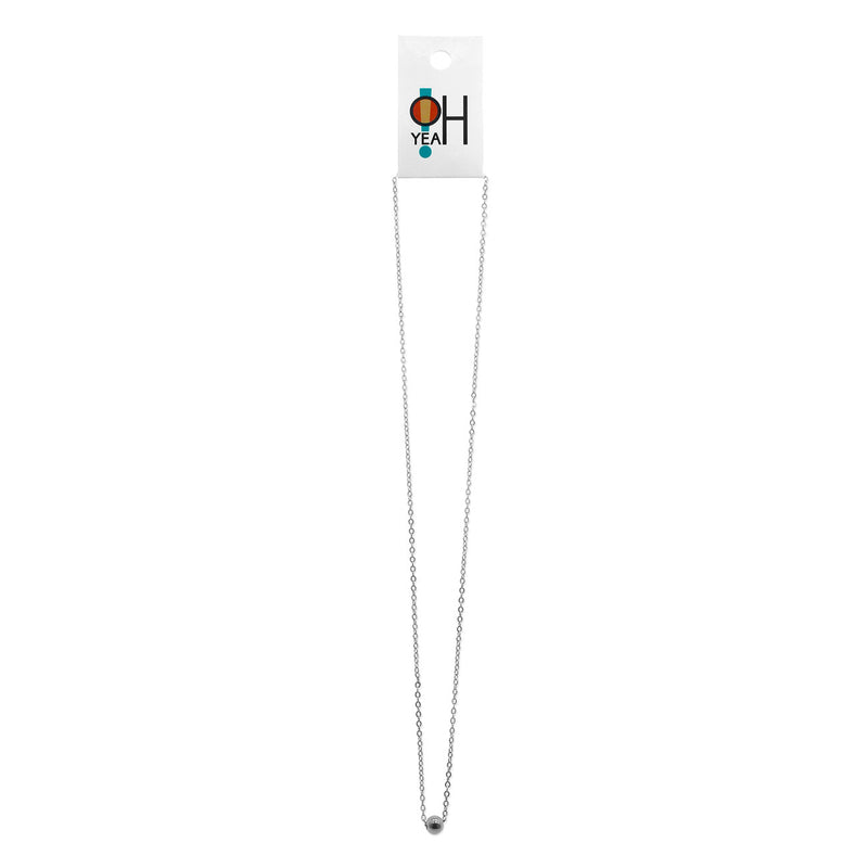 Silver Bead Necklace | O Yeah Gifts!