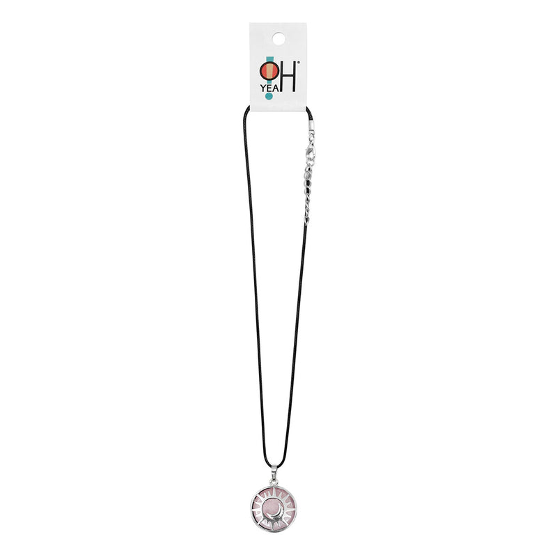 Sun & Moon Gemstone Necklace - Rose Quartz - O Yeah Gifts!