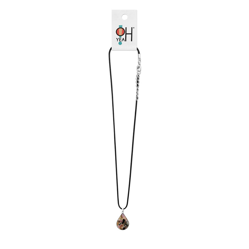 Tourmaline Gemstone Drop Necklace, Crystal Teardrop - O Yeah Gifts!