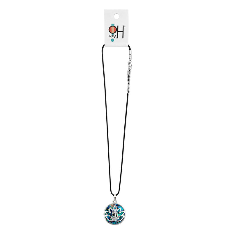 Abalone Shell Lotus Necklace styled for a natural and beach-inspired look.