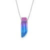 Beach necklace with blue and purple crystals, a must-have accessory for ocean lovers and coastal fashion.