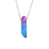 Blue crystal necklace inspired by the ocean, perfect for beach lovers and those seeking beachy vibes.