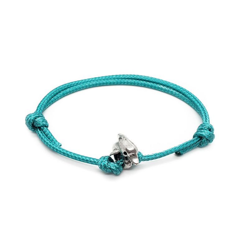 Blue Dolphin Charm Bracelet with adjustable band – ocean-inspired beach jewelry for sea lovers.