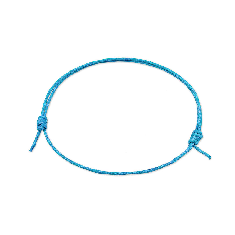Blue String Anklet – adjustable boho beach jewelry anklets for summer vibes and festivals