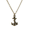 Bronze Anchor Charm Necklace – nautical anchor necklace for beach and boho vibes