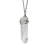 Clear Crystal Necklace – healing gemstone pendant for spiritual energy and boho crystal jewelry layering.