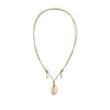 Cowrie Shell Choker with beige cord – beachy boho necklace for summer and layering