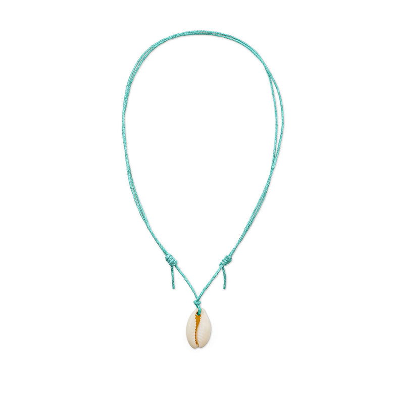 Cowrie Shell Choker with turquoise cord – ocean-inspired jewelry for beach lovers
