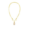 Cowrie Shell Choker with yellow cord – bright summer festival jewelry