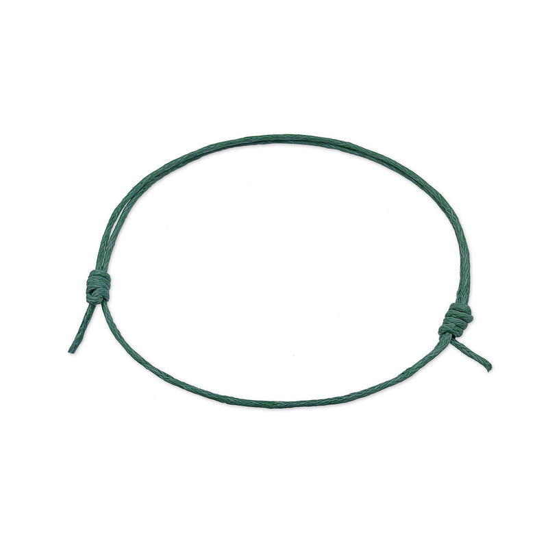 Dark Green String Anklet – adjustable boho beach jewelry anklets for summer vibes and festivals