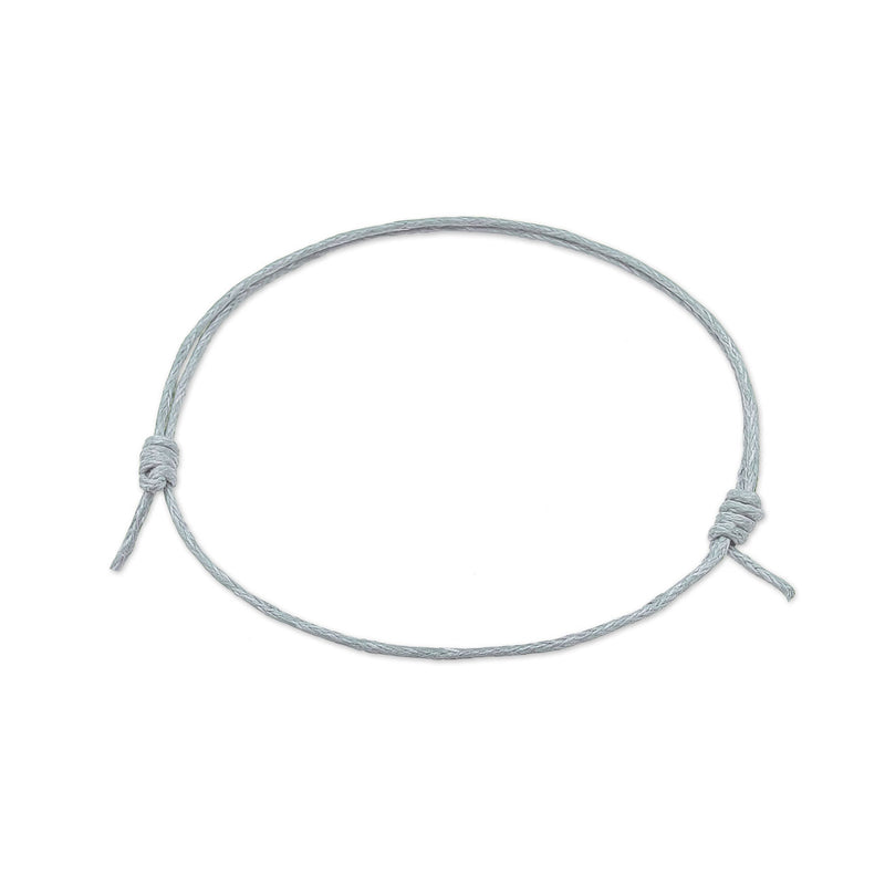 Gray String Anklet – adjustable boho beach jewelry anklets for summer vibes and festivals