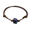 Lapis lazuli stone bracelet with deep blue beads – represents enlightenment and self-awareness.