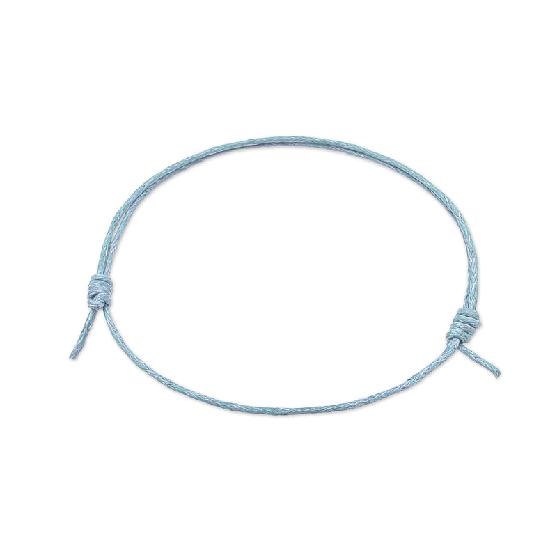 Light Blue String Anklet – adjustable boho beach jewelry anklets for summer vibes and festivals