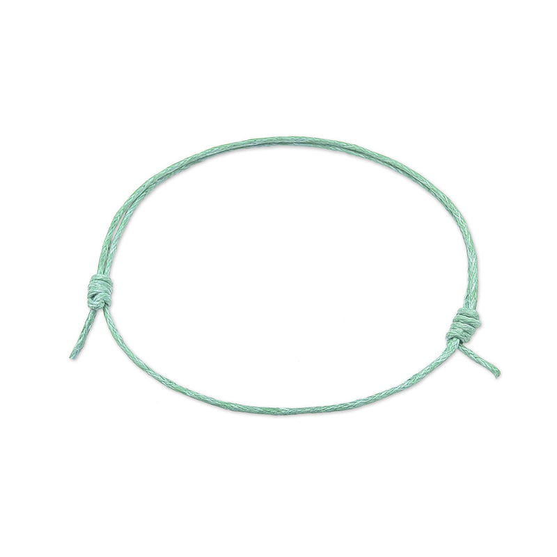 Light Green String Anklet – adjustable boho beach jewelry anklets for summer vibes and festivals