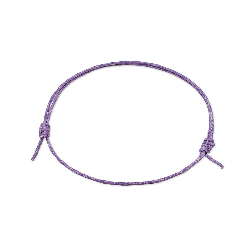 Light Purple String Anklet – adjustable boho beach jewelry anklets for summer vibes and festivals