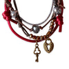 Lock and Key Bracelet worn on wrist – adjustable beach jewelry symbolizing love and friendship.