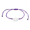 O Yeah Gifts Purple Lotus Flower Bracelet with silver lotus charm and adjustable purple cord, perfect for Swifties, teens and boho fashion lovers