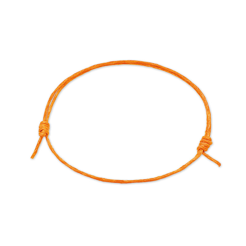 Orange String Bracelet – adjustable, boho beach jewelry for summer and festivals