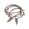 Pink Angel Wing Charm Bracelet with Bronze Wings and Beads by O Yeah Gifts