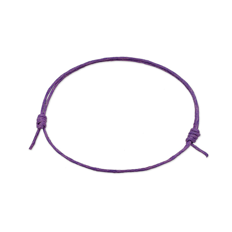 Purple String Anklet – adjustable boho beach jewelry anklets for summer vibes and festivals