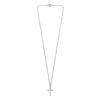 Silver Cross Necklace on 18" chain – elegant faith jewelry for everyday wear and special occasions.