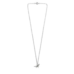 Silver Dinosaur Charm Necklace – trendy prehistoric jewelry inspired by latest dinosaur discoveries and fashion trends
