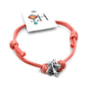 Silver Starfish String Bracelet with pink string – ocean-inspired jewelry for beach lovers and summer vibes