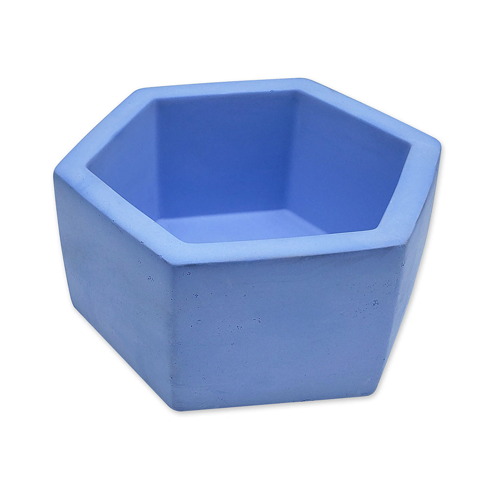 LIMITED EDITION Hexagon Cement Planter - Vibrant Blue - O Yeah Gifts!