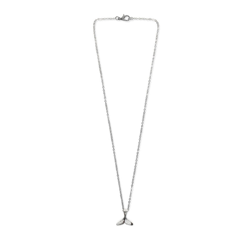 Whale Tail Necklace pendant showcasing its sleek design and ocean-inspired details.