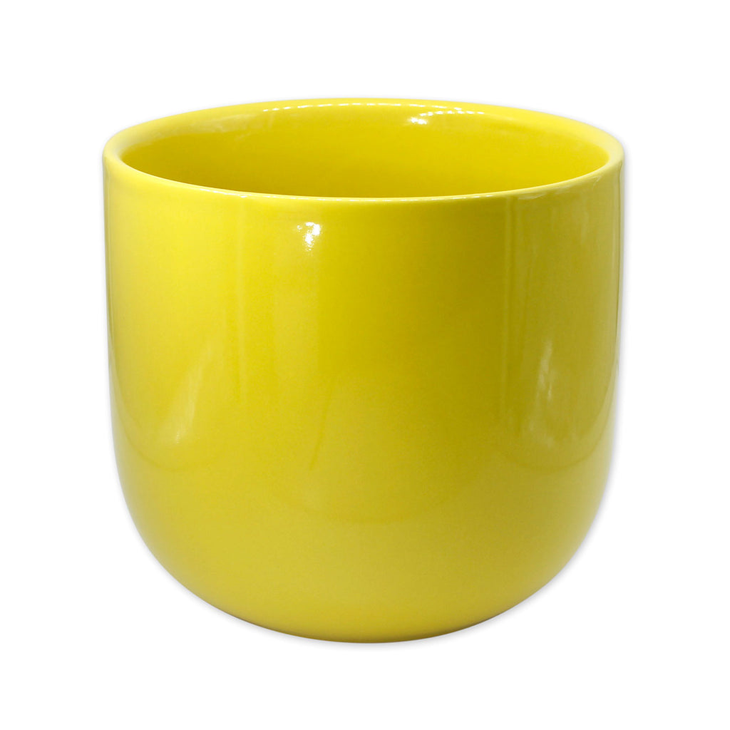 Yellow 5" Ceramic Planter, Garden Pot, Succulent Pottery - O Yeah Gifts!