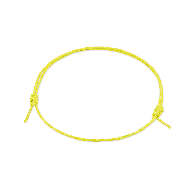 Yellow String Anklet – adjustable boho beach jewelry anklets for summer vibes and festivals